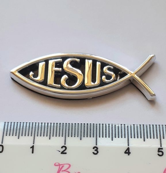 Наліпка: Рибка Jesus 143335 фото